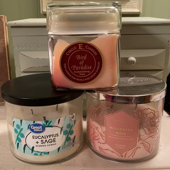 White Barn Other - Bird of Paradise, Eucalyptus & Sage, Ballerina Rose candles Circle E, White Barn